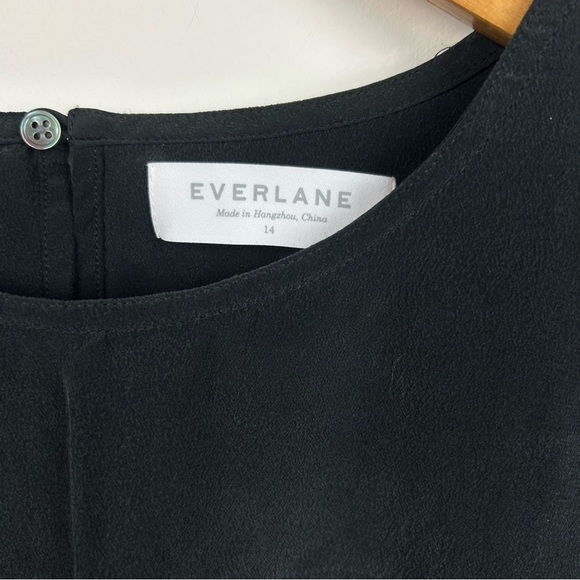 Everlane Black Silk Long Sleeve Size 14 - Picture 2 of 9